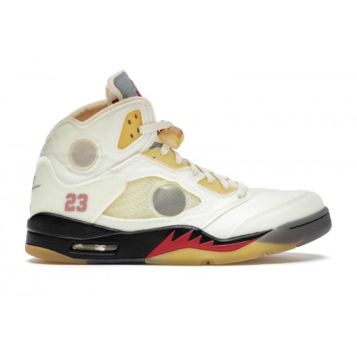 Кроссы Jordan 5 Retro Off-White Sail - мужская сетка размеров