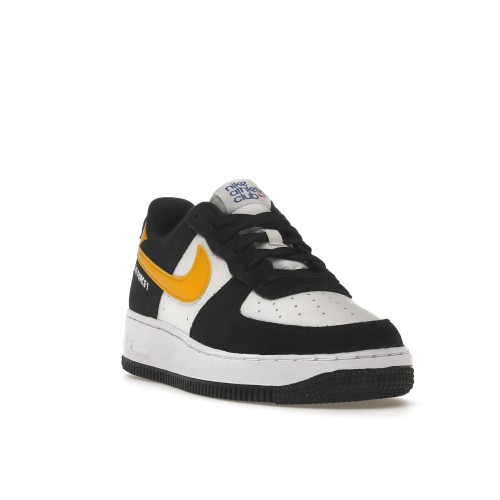 Кроссы Nike Air Force 1 Low Athletic Club Black University Gold (GS) - подростковая сетка размеров