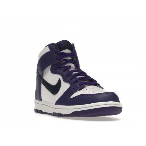 Кроссы Nike Dunk High Electro Purple Midnght Navy (GS) - подростковая сетка размеров
