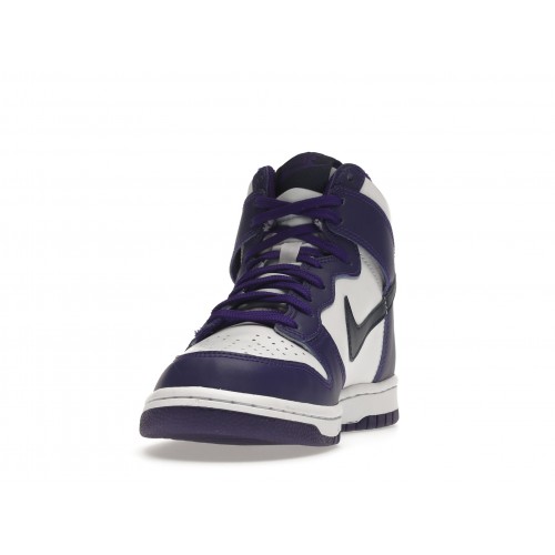 Кроссы Nike Dunk High Electro Purple Midnght Navy (GS) - подростковая сетка размеров