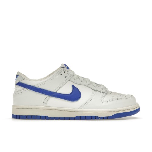 Кроссы Nike Dunk Low Summit White Hyper Royal (GS) - подростковая сетка размеров