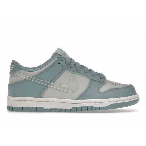 Кроссы Nike Dunk Low Clear Blue Swoosh (GS) - подростковая сетка размеров