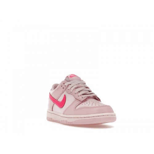 Кроссы Nike Dunk Low Triple Pink (GS) - подростковая сетка размеров