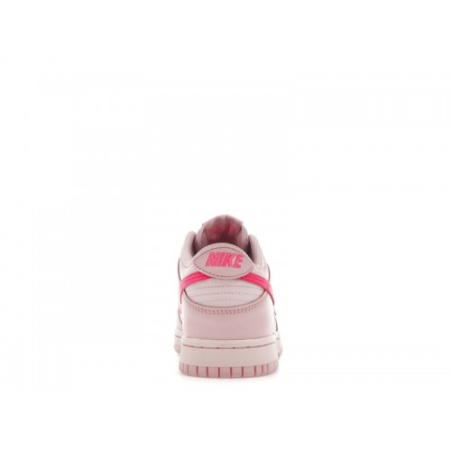 Кроссы Nike Dunk Low Triple Pink (GS) - подростковая сетка размеров