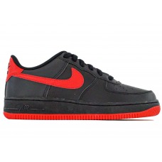 Подростковые кроссовки Nike Air Force 1 Low 07 Black University Red (GS)