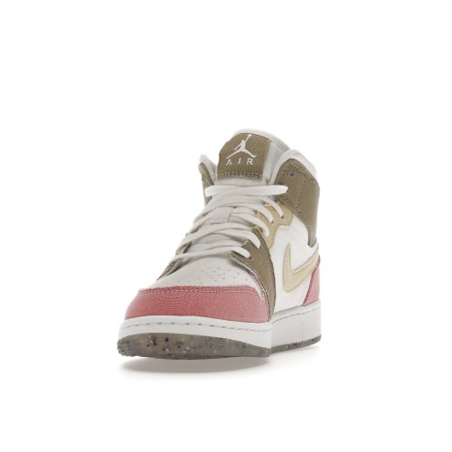 Кроссы Jordan 1 Mid SE Pastel Vivid Green Grind (GS) - подростковая сетка размеров