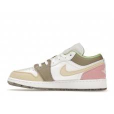 Подростковые Jordan 1 Low Pastel Grind Vivid Green (GS)