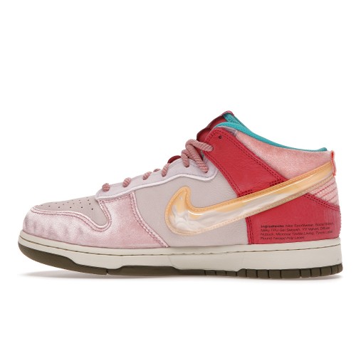 Кроссы Nike Dunk Mid Social Status Free Lunch Strawberry Milk - мужская сетка размеров