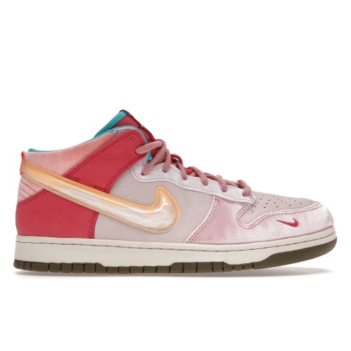 Кроссы Nike Dunk Mid Social Status Free Lunch Strawberry Milk - мужская сетка размеров
