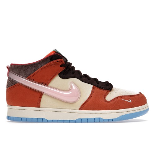 Кроссы Nike Dunk Mid Social Status Free Lunch Chocolate Milk - мужская сетка размеров