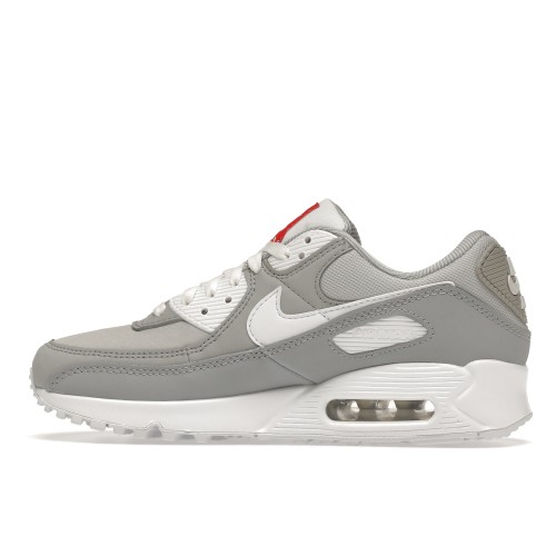 Кроссы Nike Air Max 90 Light Smoke Grey (W) - женская сетка размеров