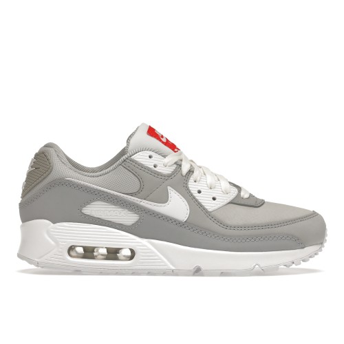 Кроссы Nike Air Max 90 Light Smoke Grey (W) - женская сетка размеров