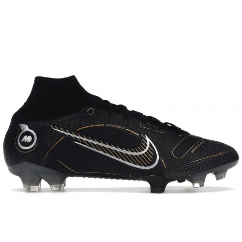 Nike Mercurial Superfly 8 FG Black Metallic Silver Gold - мужская сетка размеров