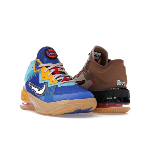 Кроссы Nike LeBron 18 Low Wile E. vs Roadrunner Space Jam (GS) - подростковая сетка размеров