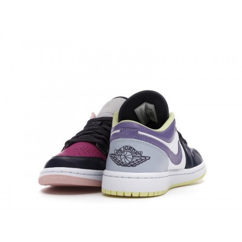 Кроссы Jordan 1 Low Purple Magenta (W) - женская сетка размеров