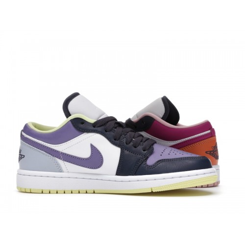 Кроссы Jordan 1 Low Purple Magenta (W) - женская сетка размеров