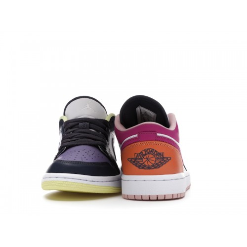 Кроссы Jordan 1 Low Purple Magenta (W) - женская сетка размеров
