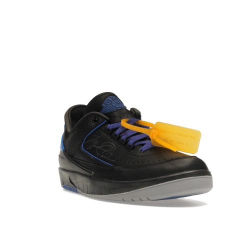 Кроссы Jordan 2 Retro Low SP Off-White Black Blue - мужская сетка размеров