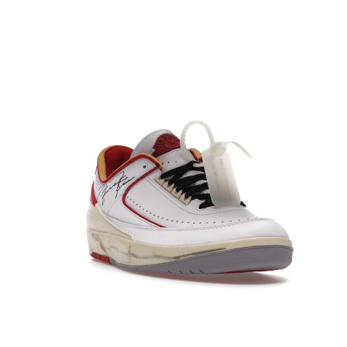 Кроссы Jordan 2 Retro Low SP Off-White White Red - мужская сетка размеров