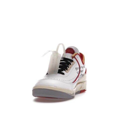 Кроссы Jordan 2 Retro Low SP Off-White White Red - мужская сетка размеров