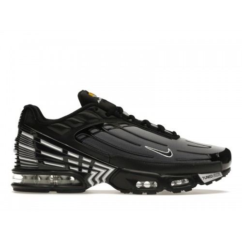 Кроссы Nike Air Max Plus 3 Black White - мужская сетка размеров