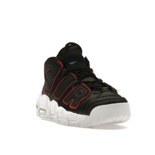 Кроссы Nike Air More Uptempo Black Fusion Red (GS) - подростковая сетка размеров