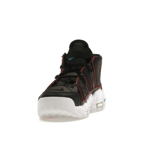 Кроссы Nike Air More Uptempo Black Fusion Red (GS) - подростковая сетка размеров