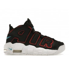 Подростковые кроссовки Nike Air More Uptempo Black Fusion Red (GS)