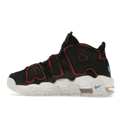 Кроссы Nike Air More Uptempo Black Fusion Red (GS) - подростковая сетка размеров