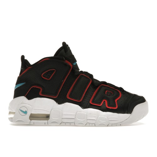 Кроссы Nike Air More Uptempo Black Fusion Red (GS) - подростковая сетка размеров