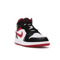Подростковые Jordan 1 Mid Gym Red Black White (GS)