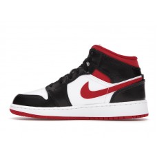 Подростковые Jordan 1 Mid Gym Red Black White (GS)