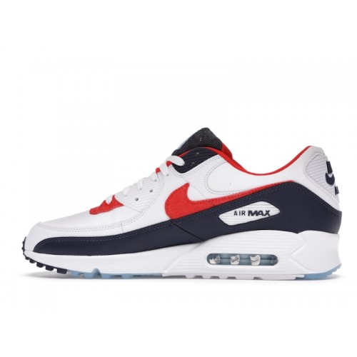 Кроссы Nike Air Max 90 USA Denim - мужская сетка размеров