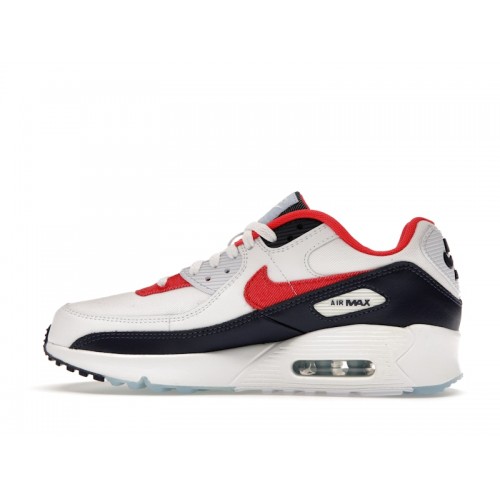 Кроссы Nike Air Max 90 USA Denim (GS) - подростковая сетка размеров