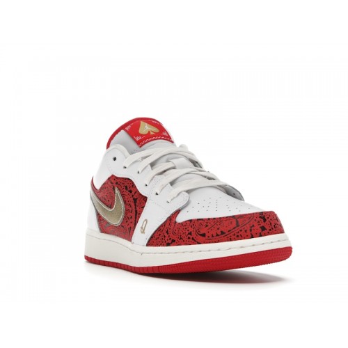 Кроссы Jordan 1 Low Spades (GS) - подростковая сетка размеров