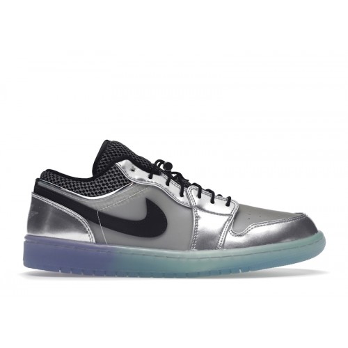 Wmns Air Jordan 1 Low SE Metallic Silver Gradient - женская сетка размеров