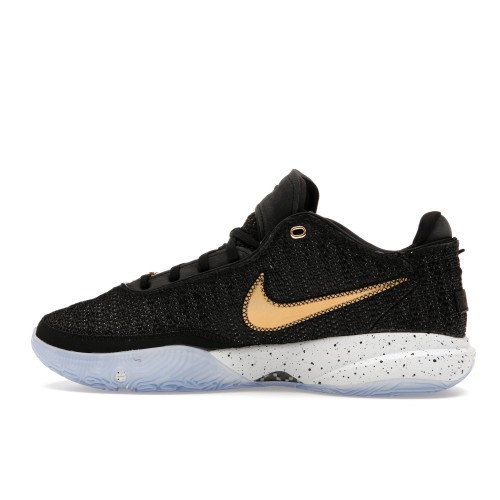 Кроссы Nike LeBron 20 Black Metallic Gold - мужская сетка размеров