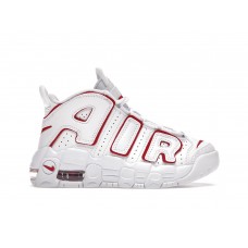 Детские кроссовки Nike Air More Uptempo White Varsity Red Outline (PS)