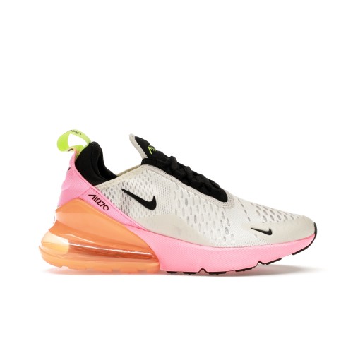 Кроссы Nike Air Max 270 White Sunset Pulse Total Orange (W) - женская сетка размеров