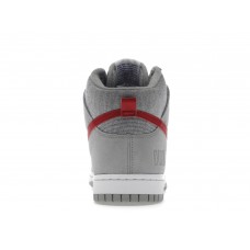 Кроссовки Nike Dunk High Light Smoke Grey Gym Red