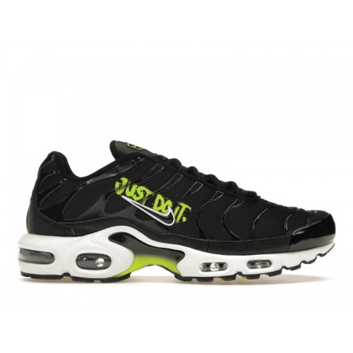 Кроссы Nike Air Max Plus Black Volt Just Do It - мужская сетка размеров