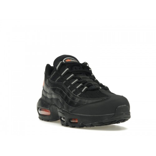 Nike Air Max 95 Black Total Orange - мужская сетка размеров