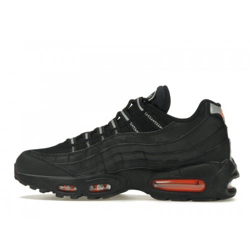 Nike Air Max 95 Black Total Orange - мужская сетка размеров