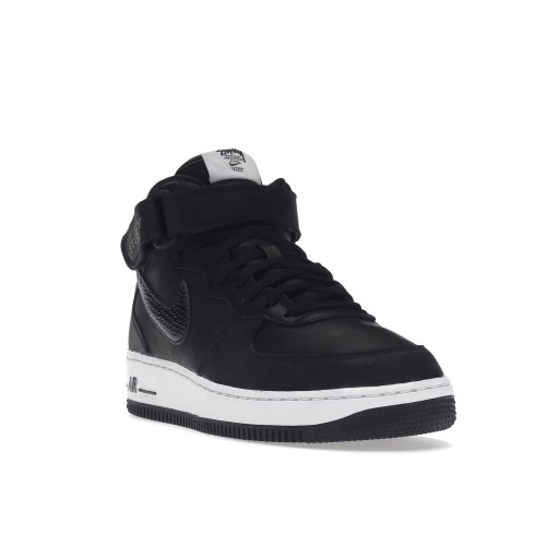Кроссы Nike Air Force 1 Mid Stussy Black White - мужская сетка размеров