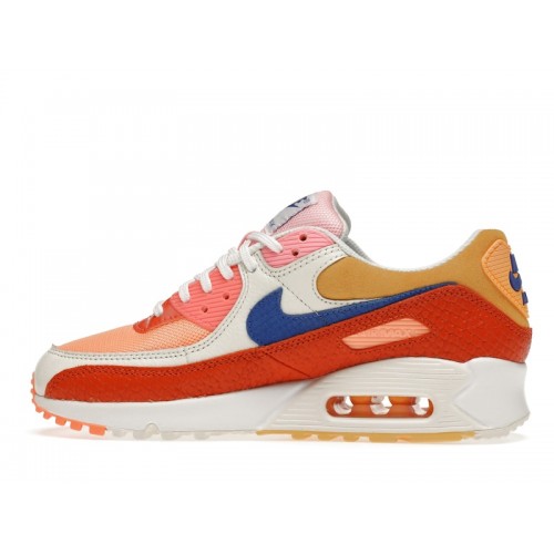 Nike Air Max 90 Multicolor Snakeskin (W) - женская сетка размеров