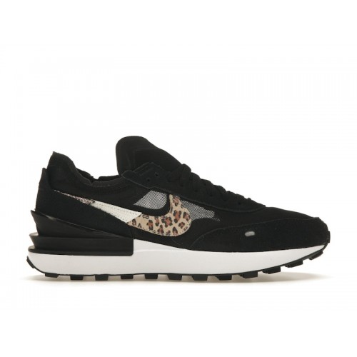 Кроссы Nike Waffle One Black Leopard (W) - женская сетка размеров