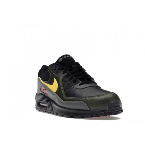 Кроссы Nike Air Max 90 Gore-Tex Black Cargo Khaki - мужская сетка размеров