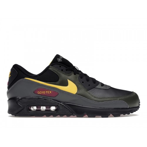 Кроссы Nike Air Max 90 Gore-Tex Black Cargo Khaki - мужская сетка размеров