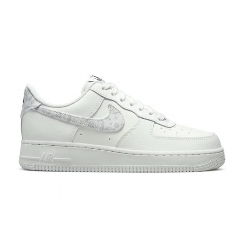 Кроссы Nike Air Force 1 Low White Paisley (W) - женская сетка размеров