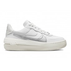 Женские кроссовки Nike Air Force 1 PLT.AF.ORM Summit White Metalic Silver (W)